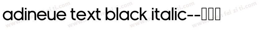 adineue TEXT Black Italic-字体转换